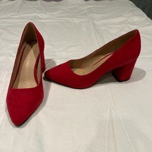 Red Block Heels - Size 6.5